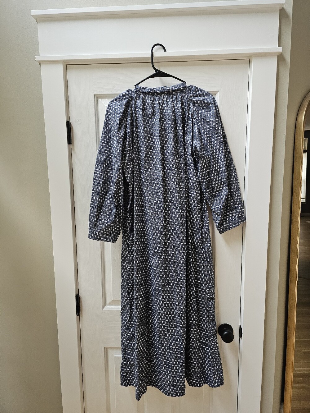 BURU Vintage The Notebook Neck Tie Shirtwaist Dress Ditsy Denim - Picture 11 of 12
